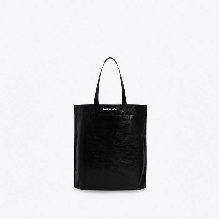 20TH TELEVISION SHOPPER MEDIUM SHOULDER TOTE BAG IN PAPER CALFSKIN_Back