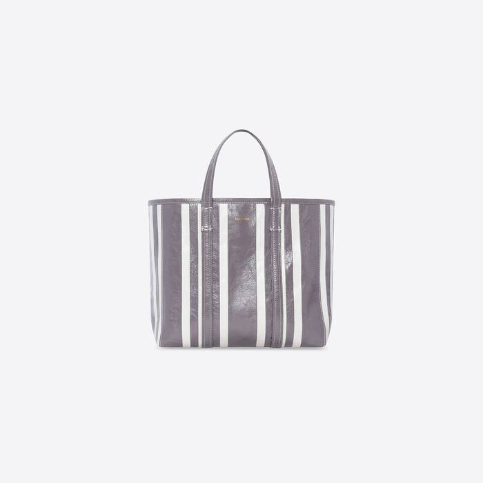 BARBES MEDIUM EAST-WEST SHOPPER BAG IN STRIPED PATCHWORK ARENA LAMBSKIN