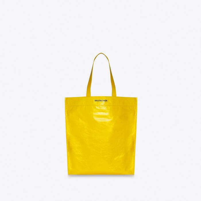 20TH TELEVISION SHOPPER MEDIUM SHOULDER TOTE BAG IN PAPER CALFSKIN_Back